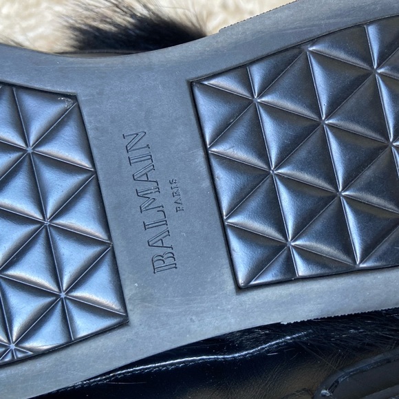 NWOB black Balmain fur boots/sneaker - 38 - Picture 7 of 10